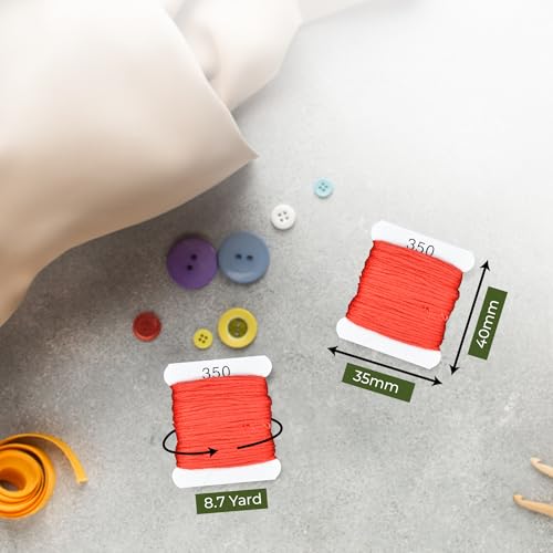 Embroidery Floss Kit and Refills - Cotton Threads - DMC Color Coding for Cross Stitch, String Crafts, Friendship Bracelets - color: 350 Crimson