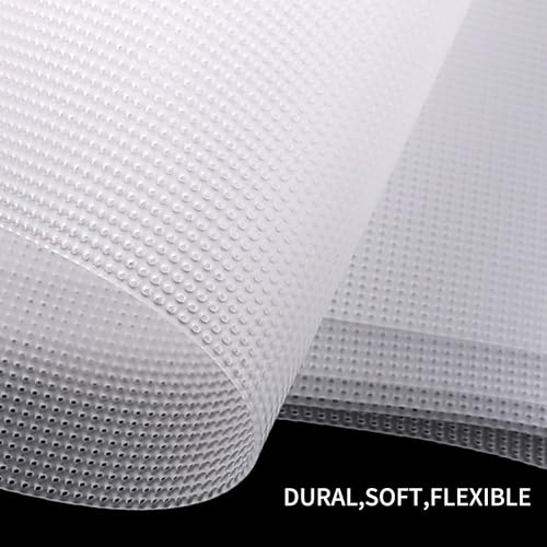 6 PCS 14 Count Plastic Mesh Canvas Sheets, 11x8.2 inch Plastic Cross Stitch Canvas for Cross Stitch, Embroidery, Knit,Crochet DIY Projects and Embroidery Making (Clear) - color: transparent