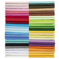 Aubliss 50pcs 100% Cotton Fabric Bundle 10" x 10" PreCut Fat Squares Sheets - color: Solid, size: 50PCS 10" x 10"