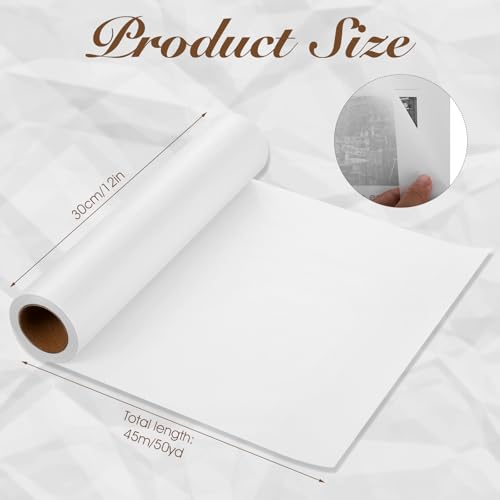 Tracing Paper Roll 12 in × 50 yd, White Translucent for Sewing, Drawing - size: 12in x 50yd