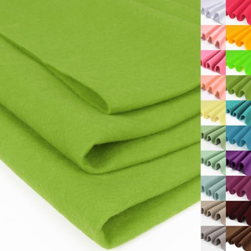 Apple Green Large Felt Fabric 108" X 36" 3 Square Yard, 1.4 mm for Crafts - color: Apple Green