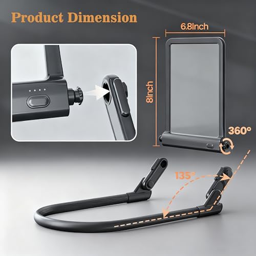 Magnifying Glass with Light for Reading,Rechargeable Hands Free Magnifier