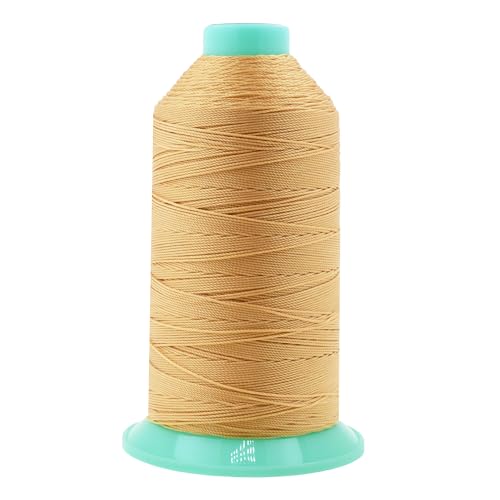 Mandala Crafts Size 277 840D T270 Blonde Bonded Nylon Thread, 800 YDs - color: Blonde, size: T270 #277 840D/3 800 Yards