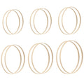 12 Pack Wooden Floral Hoops for Crafts, Wreath Rings in 6 Sizes (5, 6, 7, 8, 9, 10 Inch) - Macrame Rings for Wedding Wreath Decor and Wall Hanging