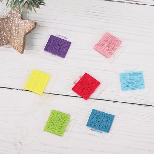 400 PCS Embroidery Floss Bobbins Embroidery Thread Organizer Plastic Floss Bobbins Embroidery Thread Cards for Cross Stitch - color: Clear