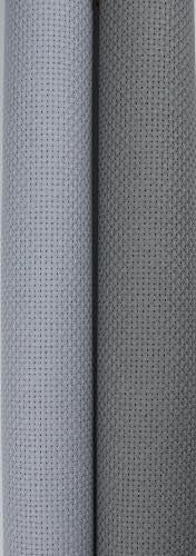 KCS 2 pc of 15" x 18"(38cmx45cm) 14 Count Cross Stitch Cotton Aida Cloth Needlework Fabric Box (Light Grey+Medium Grey, 14CT) - color: Light Grey+medium Grey, size: 14CT