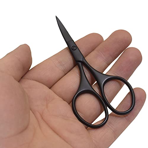 Multicolor Professional Grooming Scissors for Facial Hair Removal - color: Black Set D