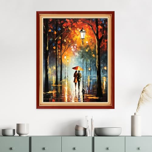 Dimensean Stamped Cross Stitch Kits Full Range of Embroidery Patterns Starter Kits for Beginners Adult or Kids DIY Cross Stitches Needlepoint Kits 11CT-Lovers Walk 16x20 inch - color: Craftpattern51