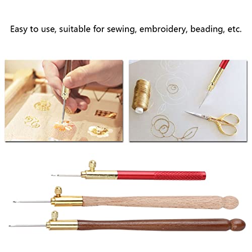 Moofey Tambour Embroidery Kit, 3PCS Tambour Hook with 9 Needles