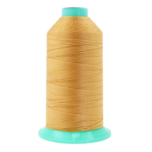 Mandala Crafts Size 207 630D T210 Blonde Bonded Nylon Thread, 800 YDs - color: Blonde, size: T210 #207 630D/3 800 Yards