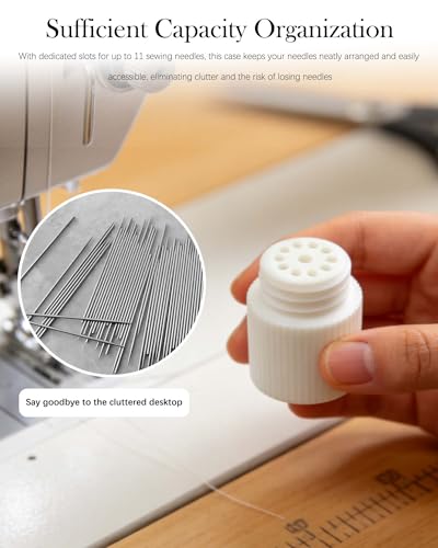 2 Pack Portable 3D Printed Sewing Needle Storage Case - PETG Material, Holds 11 Needles, Ideal for Sewing Essentials and Craft Supplies
