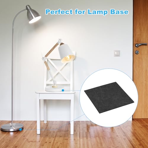 PATIKIL 6x6 Inch Black Square Felt Lamp Base Pads, 5 Pack, 2mm Thickness, Anti-Scratch, Non-Slip - color: Black, size: 6x6 Inch