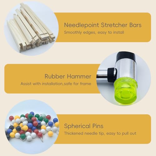 12 PCS Needlepoint Stretcher Bars, 6" 8" 10“ Canvas Stretcher Bar Frame