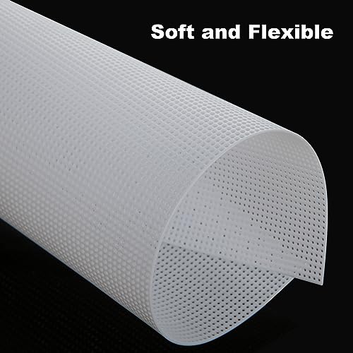 ABuff 12PCS 14 Count Plastic Mesh Canvas Sheets, 8.2 X 11 Inch, White