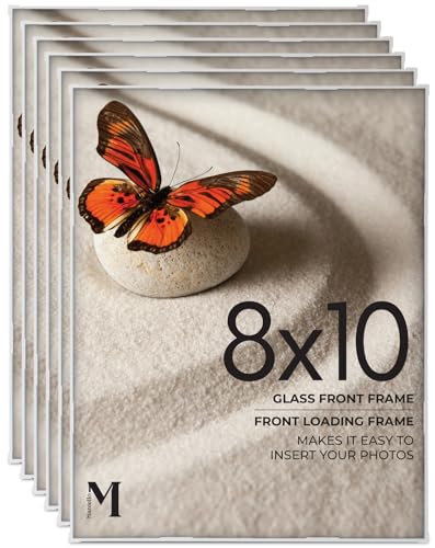 MANTELLO ESSENTIALS 8 x 10 Photo Frame Set, 8 x 10 White Picture Frames, Front Loading Picture Frames 8x10, Set of 6 - color: White, size: 8x10 - 6 Pack