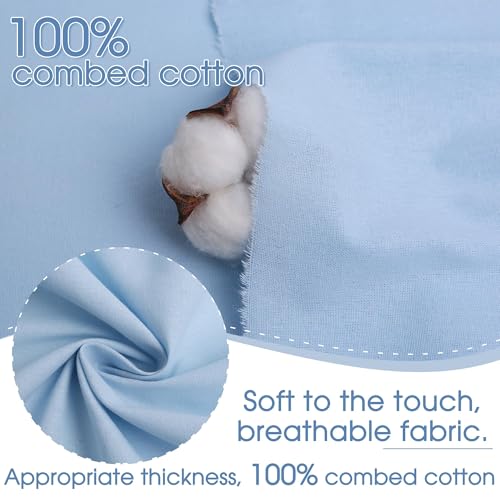 Lake Blue Cotton Fabric, Natural 100% Cotton Poplin Fabric by The Yard 59 Inches Wide Lining Fabric for Sewing Apparel Cloth Soft Embroidery Quilting, 5 Yard - color: Lake Blue, size: 5 Yards