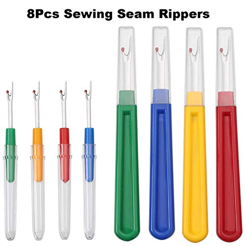 9PCS Seam Rippers for Sewing - Borogo Seam Ripper and Thread Remover Kit for Sewing 4 Big and 4 Small Stitch Ripper Tool and 1 Thread Snips