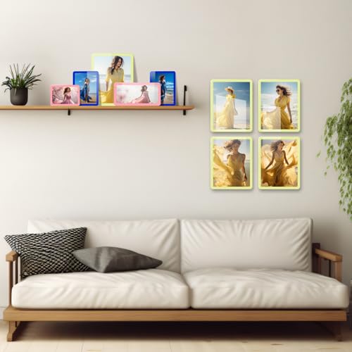 Bluesun 5x7 Picture Frame Blue, Glass, Touch Screen, Wall & Table Top - color: Blue, size: 5x7（1 Pcs）