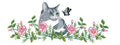 Tobin T232114 Stamped Pillowcase Pair Stamped Cross Stitch Kit for Embroidery, 20 by 30-Inch, Grey Cat