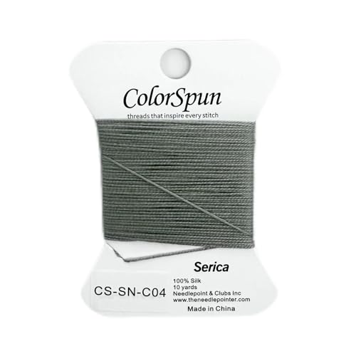 3-Strand Silk Needlepoint Thread, 10 Yard Smooth & Lustrous Silk Thread for Needlepoint, Hand Embroidery, Sewing & DIY Needlework to Family and Friends(Dark Gray) - color: Dark Gray