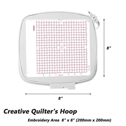 Sew Tech Embroidery Hoop for Viking PFAFF, 8x8in 200x200mm Quilters Frame