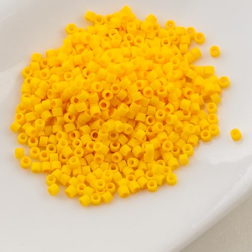 John Bead 25g Cylin Beads Opaque Butterlight Matte 11/0 Glass Cylindrical Seed Beads for Jewelry Bracelets Necklaces Earrings Making Embroidery - color: Opaque Butterlight Matte