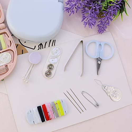 2 Pack Mini Travel Sewing Kit Emergency Repair with Plastic Case