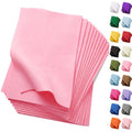Soft Pink Felt Fabric Sheets for Crafts 8 x 12 Inch 20 Pcs 1.6mm Thick - color: Pink