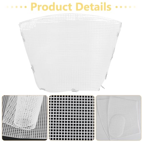 WADORN 2 Sets Clear Mesh Plastic Canvas Sheets for Embroidery, Blank Needlepoint Canvas Sheets for Crochet Bucket Bag Making Acrylic Yarn Knit Crochet Projects DIY Handmade Bag Weaving Kit, White - color: White