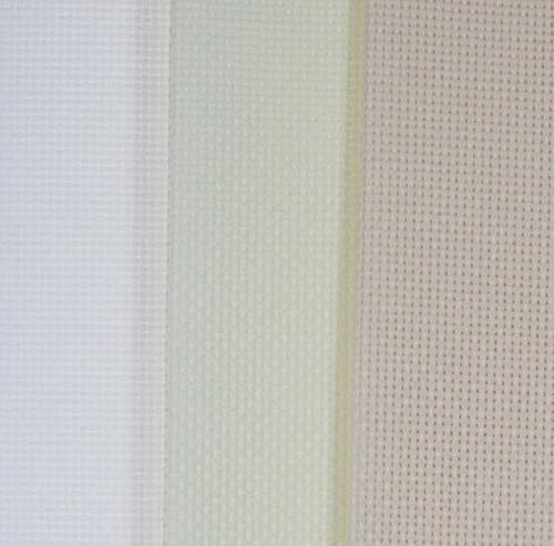 KCS 3 pc of 12" x 18"(30cmx45cm) 18CT Counted Cotton Aida Cloth Cross Stitch Fabric (White+Antique White+Ecru) - color: White+antique White+ecru