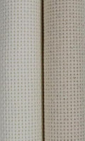 KCS 2 pc of 15" x 18"(38cmx45cm) 11 Count Cross Stitch Cotton Aida Cloth Needlework Fabric Box (Antique White+Oatmeal,11CT) - color: Antique White+oatmeal, size: 11CT