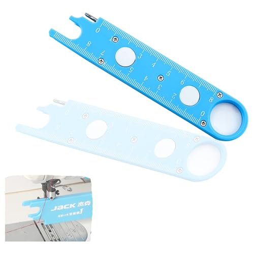 Automatic Needle Threader for Sewing Machine, 3-in-1 with Measuring Gauge & Magnifying Glass, Magnetic Sewing Tool Accessory for Needles Size 10+