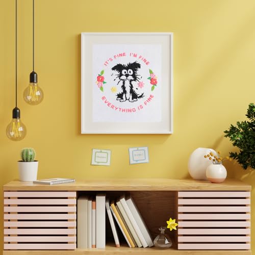 Louise Maelys Funny Dog Embroidery Kit for Beginners Floral Craft - color: funny dog