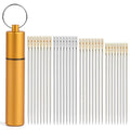 GarfxG Self Threading Needles 40pcs Easy Threading Steel Hand Sewing Needle - style: 40pcs-Gold / Silver Tail