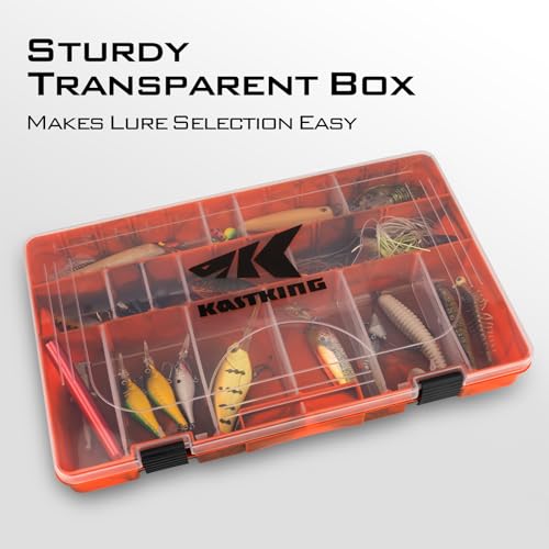 KastKing Utility Tackle Boxes, 3600 and 3700 Fishing Tackle Trays - color: Orange Camouflage, size: 3700(4Pack)