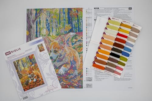 RIOLIS 2303 Meeting in the Forest Counted Cross Stitch Kit 8.25 x 11.75 in - style: Meeting in the Forest 2303