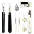 8 PCS Sewing Thread Ripper Kit, Includes 2 Large and 2 Small Seam Rippers, 2 Needle Threaders, 1 Pair of Scissors, 1 Thimble