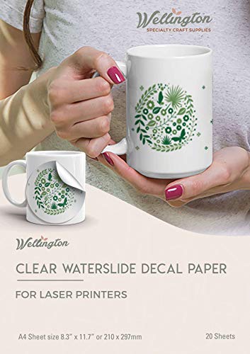 Waterslide Decal Paper Laser Clear 20 Sheets A4 Size - color: Laser - Clear