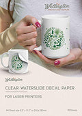 Waterslide Decal Paper Laser Clear 20 Sheets A4 Size - color: Laser - Clear