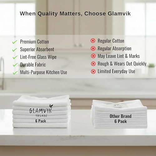 Flour Sack Towels - Tea Towel for Crafts, Kitchen Dish Cotton Blank Towel for Embroidery, Baking Bread Proofing Linen Cover, Super Absorbent Quick Dry (White, 18"x28" Pack of 6) - size: 18"x28" Pack of 6