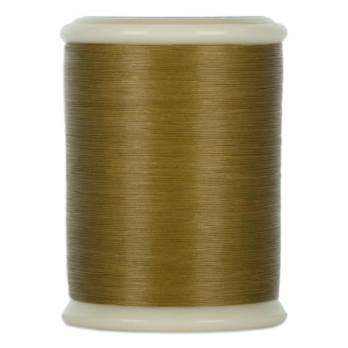 YLI Hand Quilting Thread - 100% Egyptian Cotton, Glazed, Strong & Tangle-Free, 500 yd. Spool - Light Brown - color: Light Brown