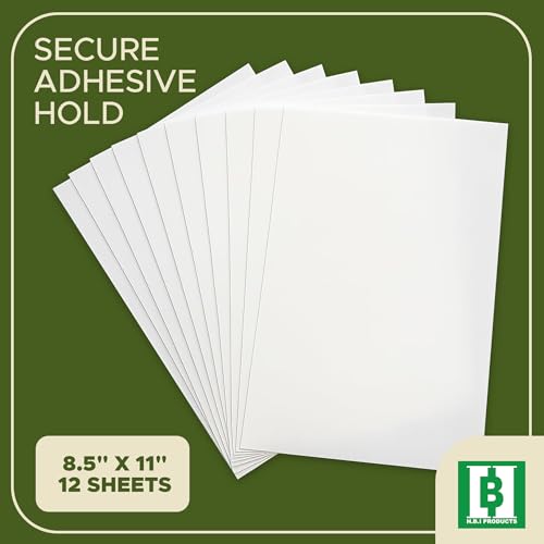 HBI Sticky Wash Away Printable Stabilizer Sheets, 8.5 x 11 in, 12 Pack - size: 12pcs 8.5”x12
