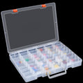 Juexica 2 Pcs 48 Grid Plastic Bead Storage Organizer Box, Clear - color: Clear