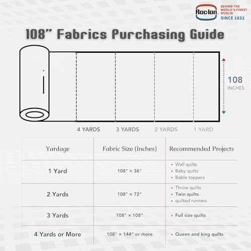 ROC-lon® 100% Cotton, 108" Wide, Preshrunk, Lightweight, Quilt Backing Fabric for Sewing and Craft Tone On Tone Green, Cut By Yard - color: Tone on Tone Green, size: Cut by the yard