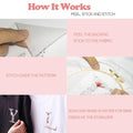 Topapfo Alphabet Letter I Stick and Stitch Embroidery Stabilizers for Clothes, Beginners Embroidery Pattern for Clothing Jeans T-Shirts Crafts - color: I