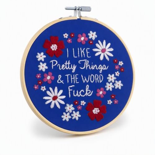 FUNATIC I Like Pretty Things and The Word Fuck Fun Embroidery Kit for Adult - color: I Like Pretty Things And The Word Fuck