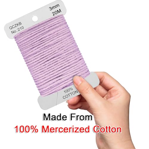 Classic Crochet Thread Yarn 100% Pure Cotton Thread,Col No: 210,Medium Lavender - color: Medium Lavender
