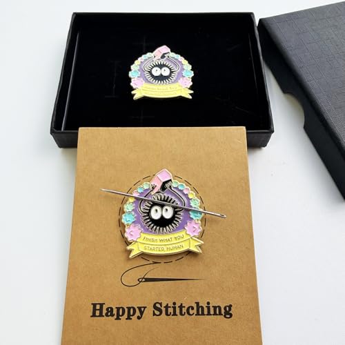 PARKUVALLEY 2pcs Cute Soot Sprite Magnetic Needle Minder - size: 2pcs Soot Sprite