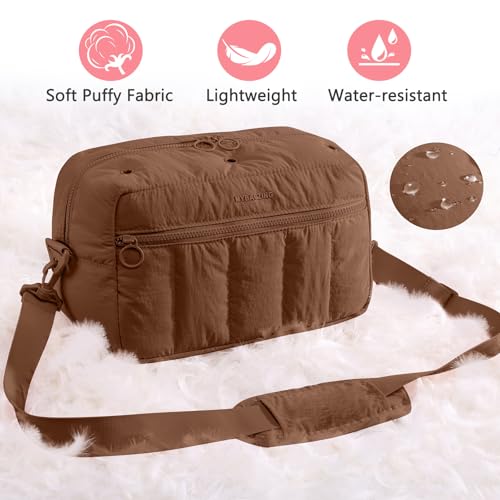 MYBAGZING Crochet Bag Organizer Knitting Bag Yarn Storage for Crochet Hook - color: Brown, size: Medium - 12"