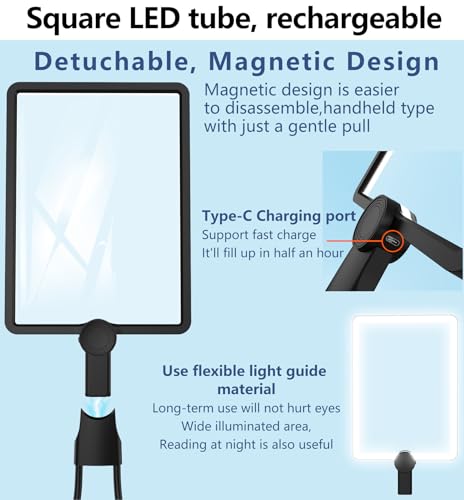 10X Large Rechargeable Magnifying Glass